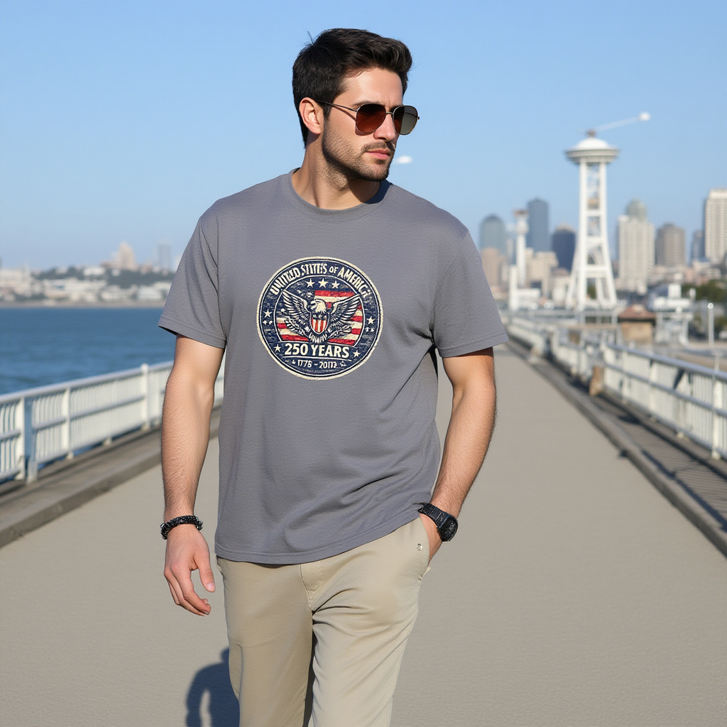 United States of America 250 Years • 1776–2026 — Distressed Seal Tee