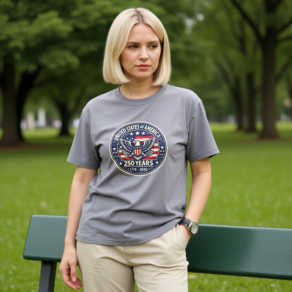 United States of America 250 Years • 1776–2026 — Distressed Seal Tee